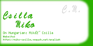 csilla miko business card