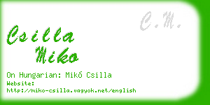 csilla miko business card